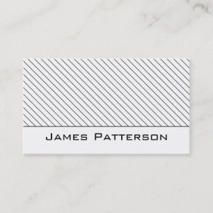 Business Card :: Thin Black Stripes Minimalism