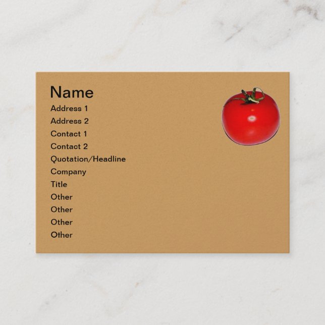 BUSINESS CARD  TOMATO DESIGN (Front)