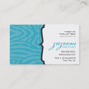 BUSINESS CARD trendy zebra stripe