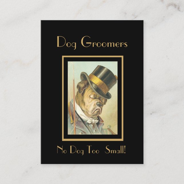 Business Card Vintage Dog Groomers (Front)