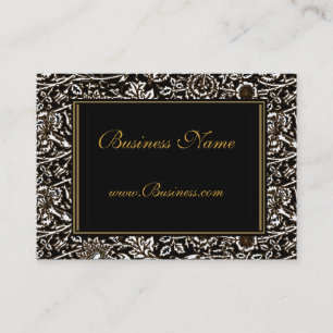 Business Card Vintage Ornate Frame Black Gold
