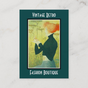 Business Card Vintage Retro Fashion Boutique Shop