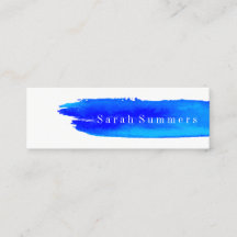 Business Card - Watercolor Brushstroke Blue