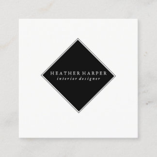 Business Card - White Black Modern