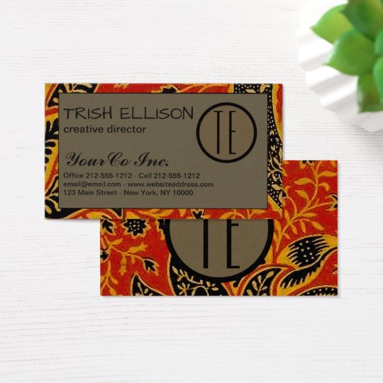 Business Card William Morris Custom Template art
