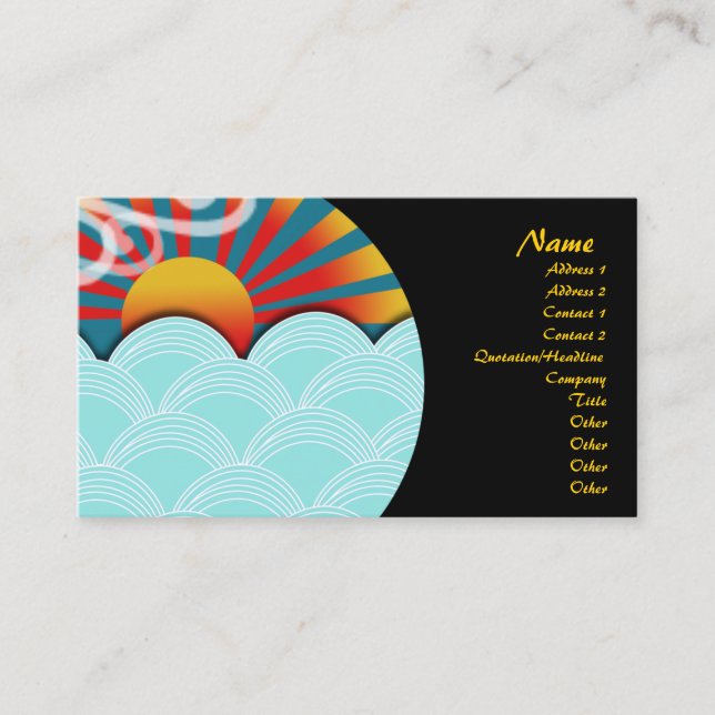 Business Card, wind water and buddha Card (Front)