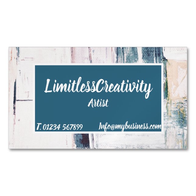 Business card with abstract background (Front)