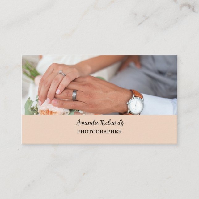 Business card with background. (Front)