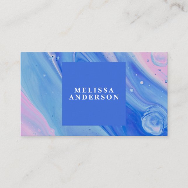 Business card with background. (Front)