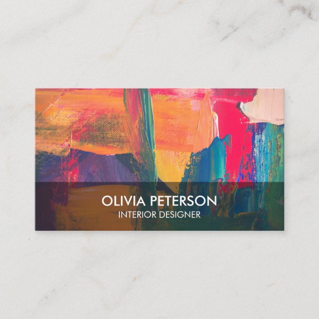 Business card with background bright style (Front)
