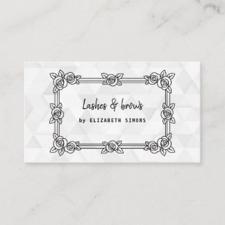 Business card with background, flower and texture