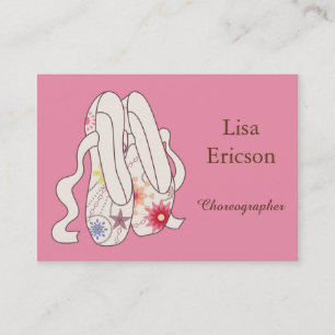 Business card with ballet shoes