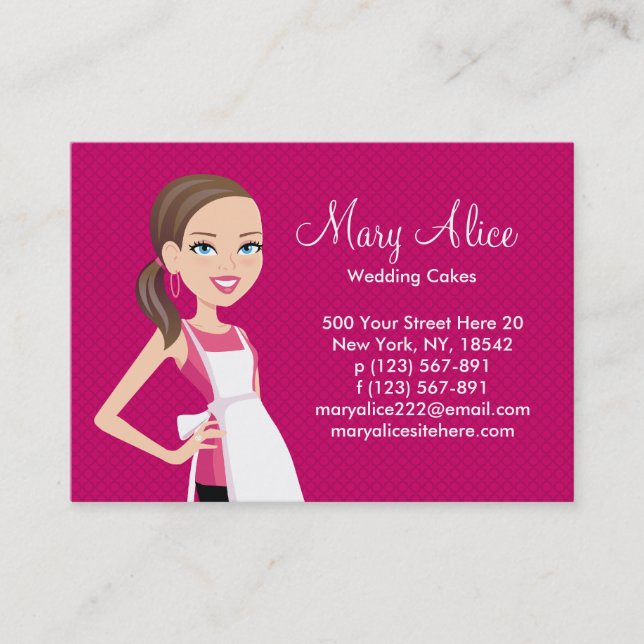 Business Card with Character Illustration Culinary (Front)