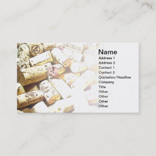 business card with corks abstract