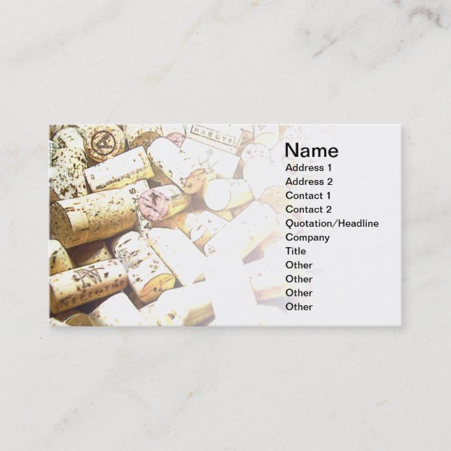 business card with corks abstract (Front)