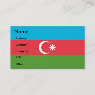 Business Card with Flag of Azerbaijan