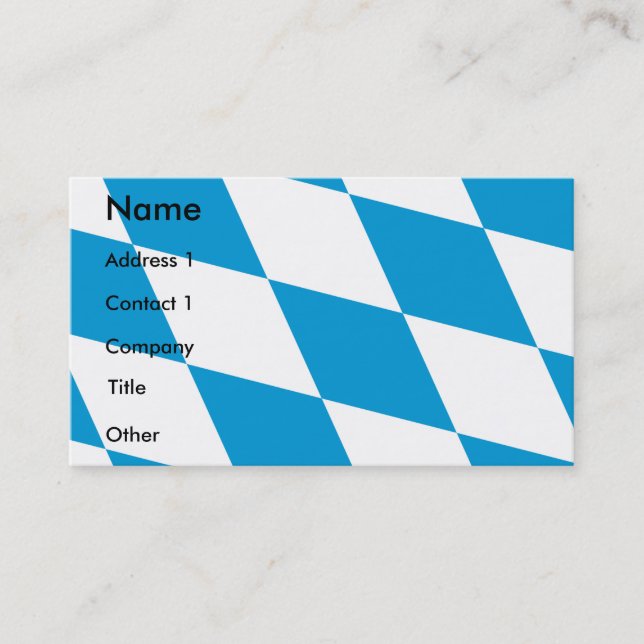 Business Card with Flag of Bavaria (Front)