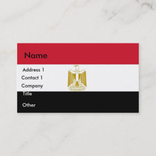 Business Card with Flag of Egypt