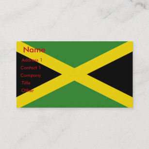 Business Card with Flag of Jamaica