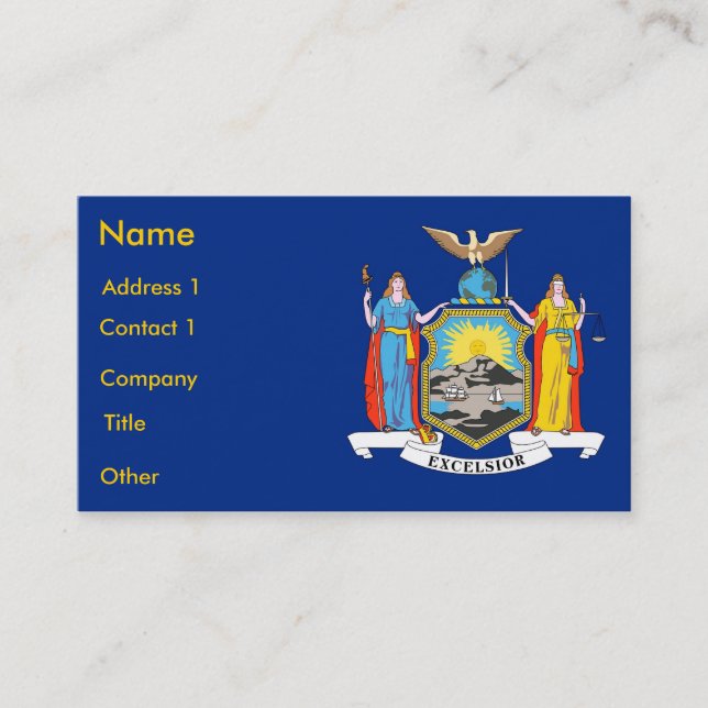 Business Card with Flag of New York U.S.A. (Front)