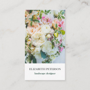 Business card with flower background