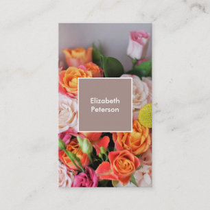 Business card with flower background