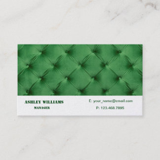 Business Card with green capitone