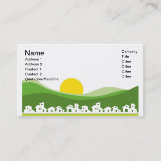 Business card with houses
