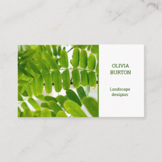 Business card with nature background.