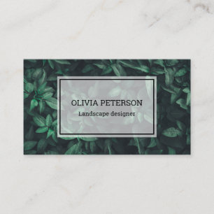 Business card with nature background.