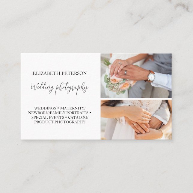 Business card with photo background. (Front)