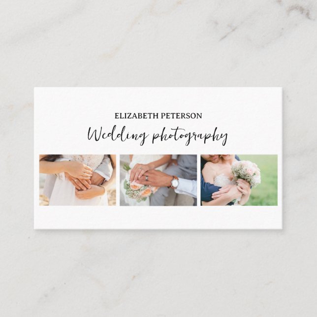 Business card with photo background. (Front)