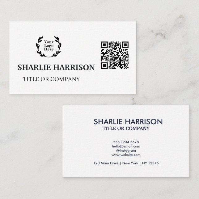 Business Card with QR Code (Front/Back)