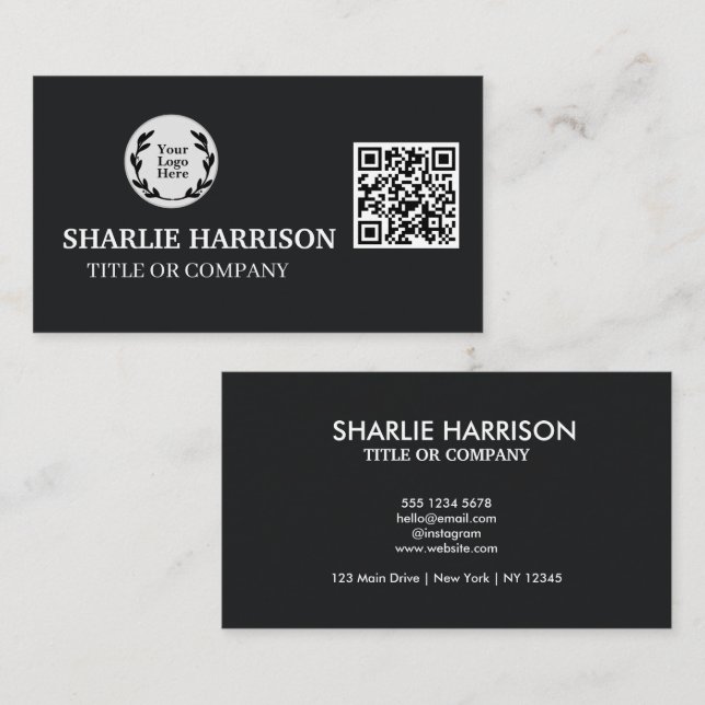 Business Card with QR Code (Front/Back)