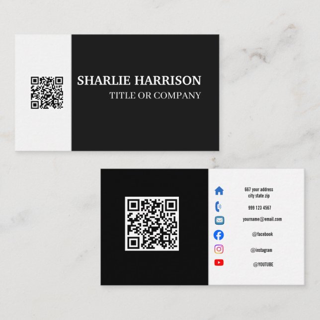 Business Card with QR Code (Front/Back)