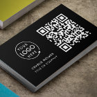 Business Card with QR Code | Black Modern Design