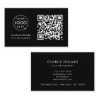 Business Card with QR Code | Black Modern Design