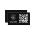 Business Card with QR Code | Black Modern Design