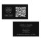 Business Card with QR Code | Black Modern Design
