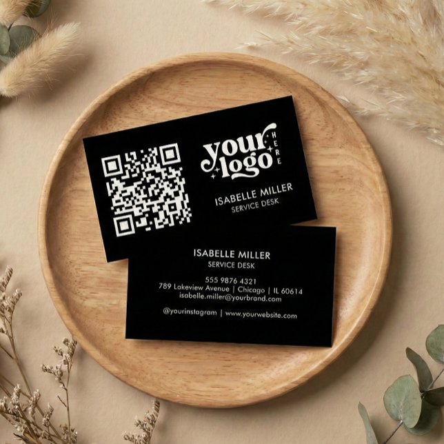 Business Card with QR Code | Modern Black Design (Business Card with QR Code | Modern Black Design)