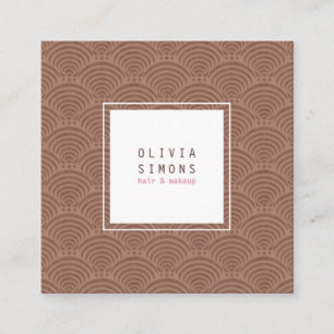  Business Card with retro shells pattern.