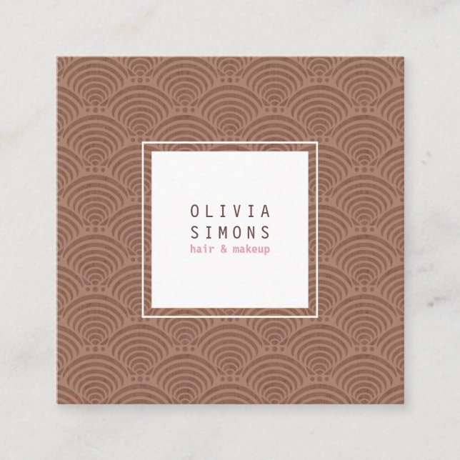  Business Card with retro shells pattern. (Front)