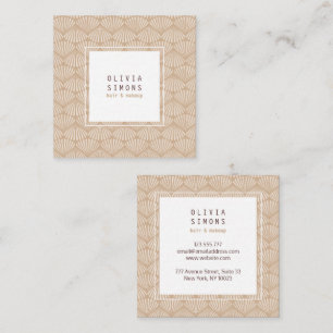 Business Card with retro shells pattern.