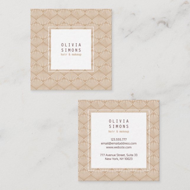  Business Card with retro shells pattern. (Front/Back)