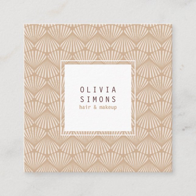  Business Card with retro shells pattern. (Front)