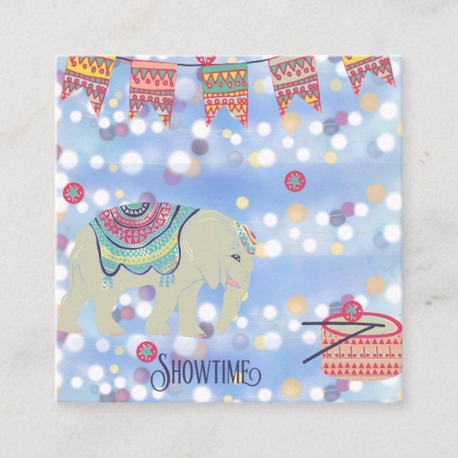 Business Card with Showtime Circus Theme (Front)