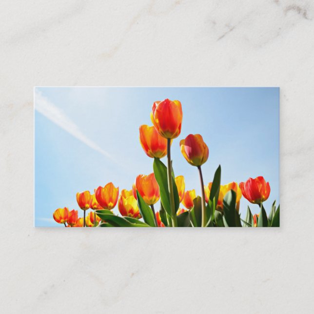 Business card with tulips (Front)