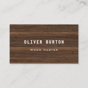 Business card with wood texture.