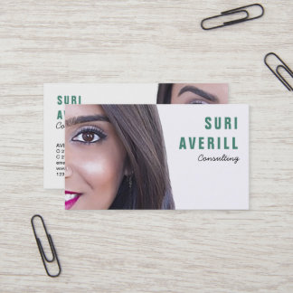 Business Card Your Photo Custom Template Plain
