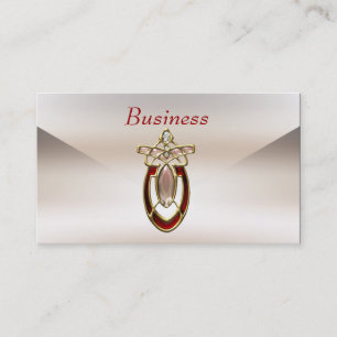 Business Card Zizzago Cream Silk Art Nouveau